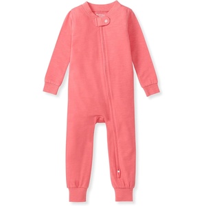 Burt’s Bees Baby Baby Honeysoft Pajamas, Footless One-piece Zip-up Pj, Soft Organic Cotton & Lyocell Blend(Pink Coral)