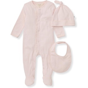 Burt’s Bees Baby Baby Jumpsuit, 100% Organic Cotton One-piece Outfit Coverall(Pink 3pc Set)