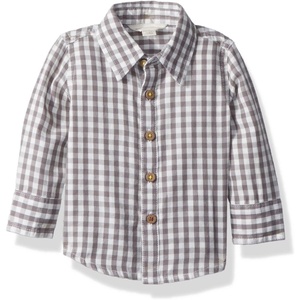 Burt’s Bees Baby Baby-Boys Tees, Short Long Sleeve T-Shirt V-Neck Crew Infant and Toddler Top, 100% Organic Cotton(Charcoal)