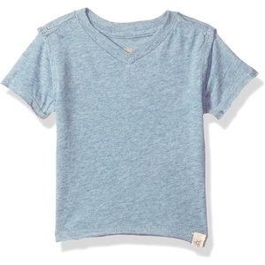 Burt’s Bees Baby Baby-Boys Tees, Short Long Sleeve T-Shirt V-Neck Crew Infant and Toddler Top, 100% Organic Cotton(Twilight Heather)