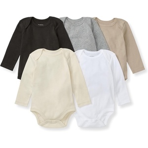 Burt’s Bees Baby Bodysuits, Short Sleeve and Long Sleeve One-Pieces, 100% Organic Cotton(Ash Long Sleeve)