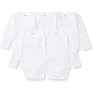 Burt’s Bees Baby Bodysuits, Short Sleeve and Long Sleeve One-Pieces, 100% Organic Cotton(Cloud Long Sleeve)