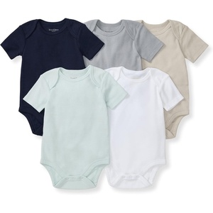 Burt’s Bees Baby Bodysuits, Short Sleeve and Long Sleeve One-Pieces, 100% Organic Cotton(Midnight)