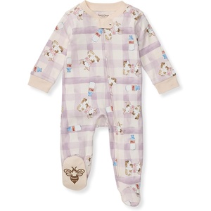 Burt’s Bees Baby Boys Footless Pajamas, Sleep and Play Loose Fit, 100% Organic Cotton Soft One-piece PJs(Little Moo)