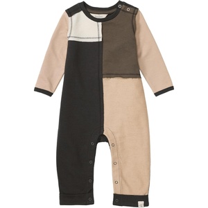 Burt’s Bees Baby Boys Jumpsuit, 100% Organic Cotton One-piece Long Sleeve Coverall(Doe Colorblock)
