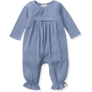 Burt’s Bees Baby Girls Long Sleeve Jumpsuit, 100% Organic Cotton One-Piece Outfit Coverall(Dusty Indigo)