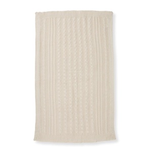 Burts Bees Baby Infant Blanket, Cable Knit, Made with 100% Soft Breathable Organic Cotton, Nursing Blankets, Machine Wash Baby Newborn Essentials, Size 30 x 40 Inch(Oat)