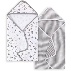 Burt’s Bees Baby Infant Hooded Towels, Organic Cotton, Unisex Bath Essentials, Nursery Towel with Hood Set, 29 x 29 in, 2-Pack(A-bee-c)