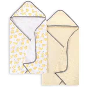 Burt’s Bees Baby Infant Hooded Towels, Organic Cotton, Unisex Bath Essentials, Nursery Towel with Hood Set, 29 x 29 in, 2-Pack(Little Ducks)