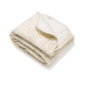 Burts Bees Baby Infant Reversible Blankets 100% Organic Cotton GOTS Certified – A-Bee-C Prints with Quilting Pattern Soft Nursery Blanket with 100% Polyester Fill for Size 30 x 40 Inch(Swaying Branches Oat)