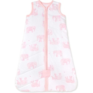 Burt’s Bees Baby Infant Wearable Blanket, Organic Cotton Unisex Beekeeper – Light Weight 0.5 TOG or Medium Weight 1.5 TOG(Quilted Blossom Elephants)
