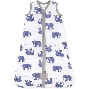 Burt’s Bees Baby Infant Wearable Blanket, Organic Cotton Unisex Beekeeper – Light Weight 0.5 TOG or Medium Weight 1.5 TOG(Quilted Elephants)