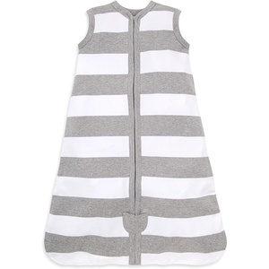 Burt’s Bees Baby Infant Wearable Blanket, Organic Cotton Unisex Beekeeper – Light Weight 0.5 TOG or Medium Weight 1.5 TOG(Rugby Stripe Heather Grey)