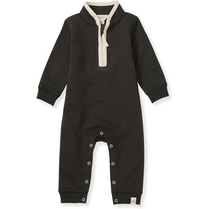 Burt’s Bees Baby Jumpsuit, 100% Organic Cotton One-piece Outfit Coverall With Hat(Ash Quarter Zip)