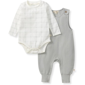 Burt’s Bees Baby Jumpsuit, 100% Organic Cotton One-piece Outfit Coverall With Hat(Hazy Plaid)