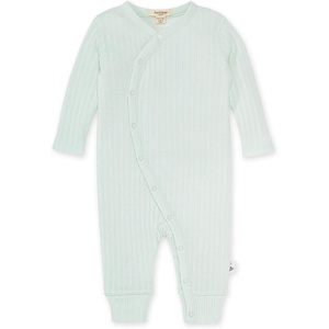 Burt’s Bees Baby Jumpsuit, 100% Organic Cotton One-piece Outfit Coverall With Hat(Mint Sweet Rib Wrap)