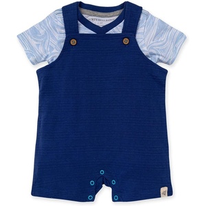 Burt’s Bees Baby Jumpsuit, 100% Organic Cotton One-piece Outfit Coverall With Hat(Waves Overall)