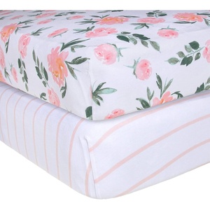Burt’s Bees Baby Organic Cotton Fitted Crib Sheet, Breathable Baby Bedding, Infant and Toddler Bed Sheet for Boys and Girls(Autumn Blooms 2-pk)