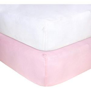 Burt’s Bees Baby Organic Cotton Fitted Crib Sheet, Breathable Baby Bedding, Infant and Toddler Bed Sheet for Boys and Girls(Blossom/White 2-pk)