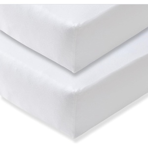 Burt’s Bees Baby Organic Cotton Fitted Crib Sheet, Breathable Baby Bedding, Infant and Toddler Bed Sheet for Boys and Girls(Cloud 2-pk)
