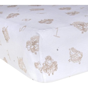 Burt’s Bees Baby Organic Cotton Fitted Crib Sheet, Breathable Baby Bedding, Infant and Toddler Bed Sheet for Boys and Girls(Counting Sheep)