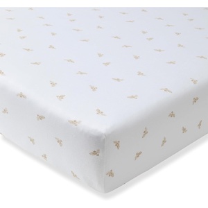Burt’s Bees Baby Organic Cotton Fitted Crib Sheet, Breathable Baby Bedding, Infant and Toddler Bed Sheet for Boys and Girls(Golden Bee)