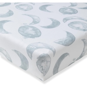 Burt’s Bees Baby Organic Cotton Fitted Crib Sheet, Breathable Baby Bedding, Infant and Toddler Bed Sheet for Boys and Girls(Hello Moon)