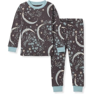 Burt’s Bees Baby Organic Cotton Pajamas for Boys, 100% Cotton Pajama Set for Toddlers and Kids, Soft and Stretchable Fabric(Celestial Moon)