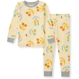 Burt’s Bees Baby Organic Cotton Pajamas for Boys, 100% Cotton Pajama Set for Toddlers and Kids, Soft and Stretchable Fabric(Play With Your Food)