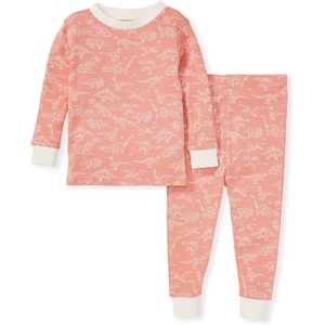 Burt’s Bees Baby Organic Cotton Pajamas for Boys, 100% Cotton Pajama Set for Toddlers and Kids, Soft and Stretchable Fabric(Storybook Saurus)