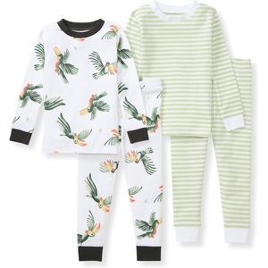 Burt’s Bees Baby Organic Cotton Pajamas for Boys, 100% Cotton Pajama Set for Toddlers and Kids, Soft and Stretchable Fabric(Toucan)