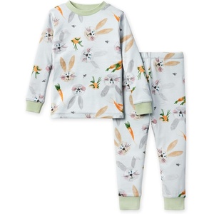 Burt’s Bees Baby Organic Cotton Pajamas for Girls, 100% Cotton Pajama Set for Toddlers and Kids, Soft and Stretchable Fabric(Being a Bunny)
