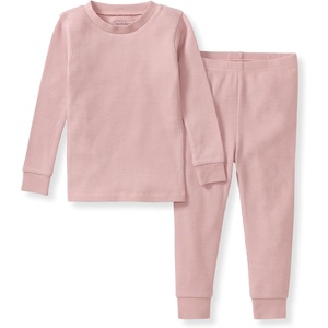 Burt’s Bees Baby Unisex Baby Honeysoft Pajamas, Tee and Pant 2-Piece PJ Set, Soft Organic Cotton & Lyocell Blend(Persian Rose Thermal)