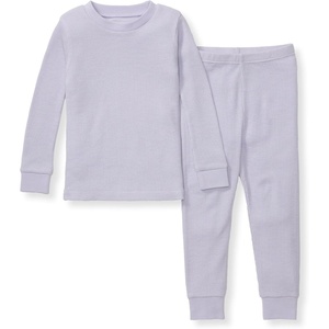 Burt’s Bees Baby Unisex Baby Honeysoft Pajamas, Tee and Pant 2-Piece PJ Set, Soft Organic Cotton & Lyocell Blend(Purple Lilac)