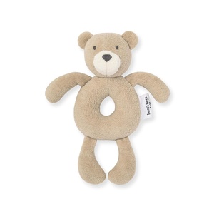 Burt’s Bees Baby Unisex Infant Rattle Toy, Nursery Sensory Animal Plush Made with 100% Organic Cotton Shell and Polyester Fill, Sweet Bear, Bunny, or Dog Stuffed Animals for Babies(Bear Rattle)