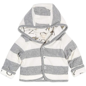 Burt’s Bees Baby Unisex Jacket, Lightweight Zip-up Sweatshirt Hooded Coat or Vest, Organic Cotton(Heather Grey Abc)