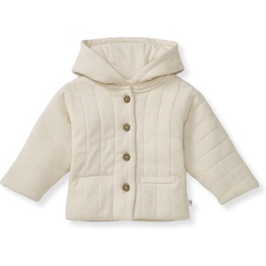 Burt’s Bees Baby Unisex Jacket, Lightweight Zip-up Sweatshirt Hooded Coat or Vest, Organic Cotton(Quilted Oat)