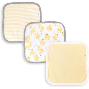Burt’s Bees Baby Washcloths for Infants, 100% Organic Cotton, Soft and Absorbent Knit Terry Face Towel, 9 x 9 in, 3-Pack(Little Ducks)
