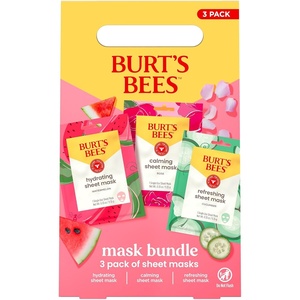 Burt’s Bees Mama Gift Set, Includes Lip Balm, Leg and Foot Cream, and Belly Butter, Natural Origin Skin Care, 0.15 oz./3.38 oz./6.5 oz.(Face Mask Set)