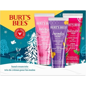 Burt’s Bees Mama Gift Set, Includes Lip Balm, Leg and Foot Cream, and Belly Butter, Natural Origin Skin Care, 0.15 oz./3.38 oz./6.5 oz.(Hand Cream Trio Set)