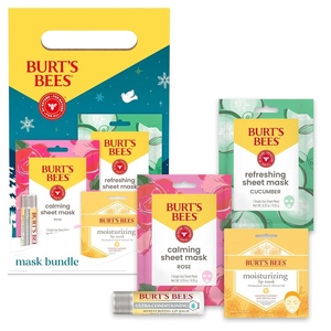 Burt’s Bees Mama Gift Set, Includes Lip Balm, Leg and Foot Cream, and Belly Butter, Natural Origin Skin Care, 0.15 oz./3.38 oz./6.5 oz.(Mask Bundle Set)