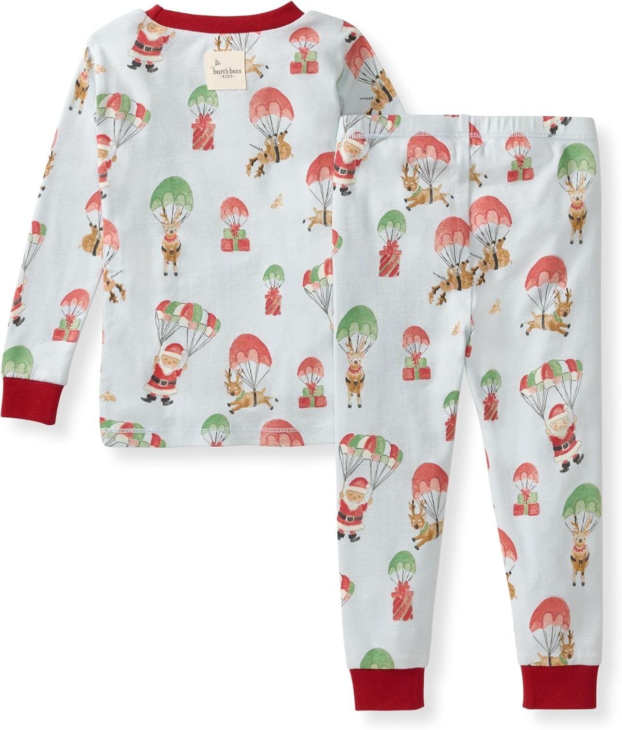 image:imageBurts Bees Baby Girls Organic Cotton Pajamas Toddler PJ Set 2PCSanta in the Sky