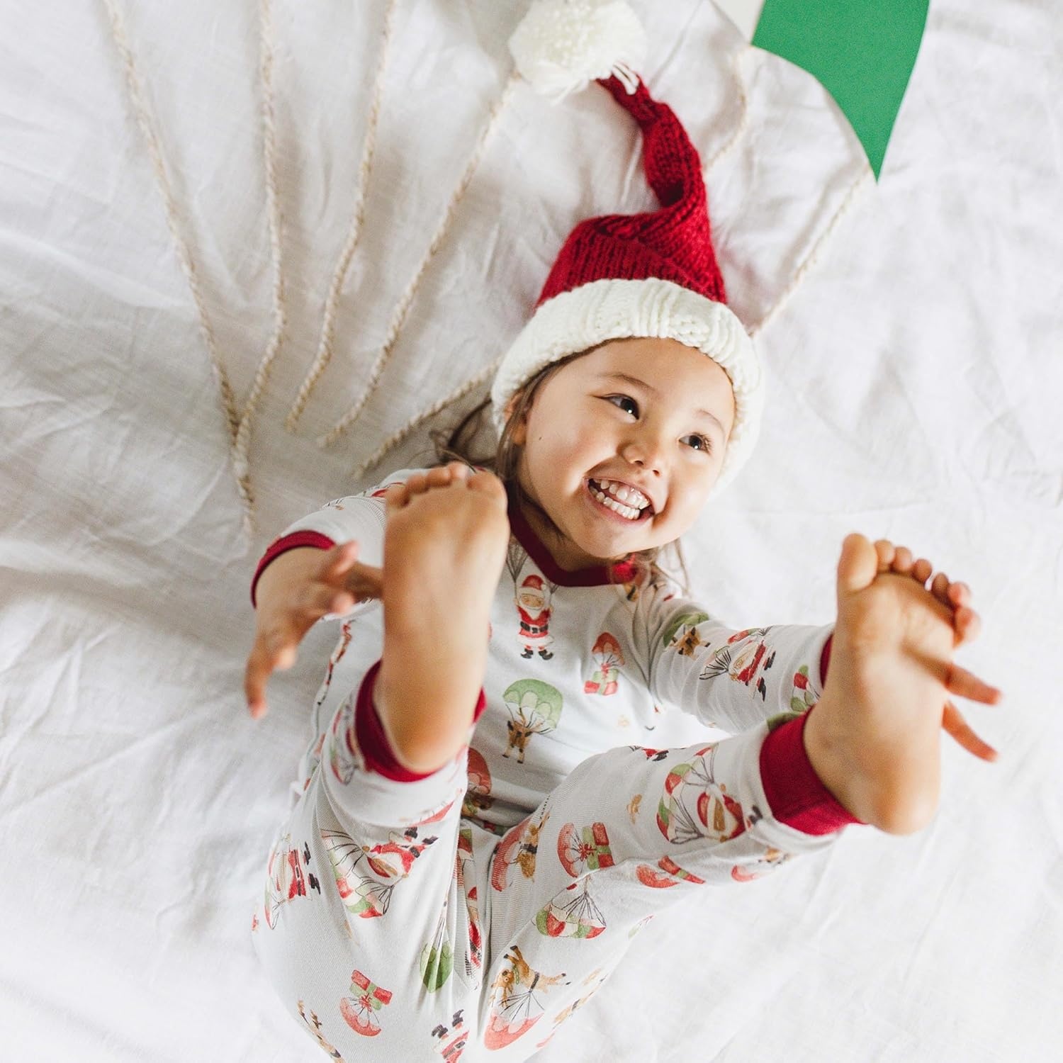 image:imageBurts Bees Baby Girls Organic Cotton Pajamas Toddler PJ Set 2PCSanta in the Sky