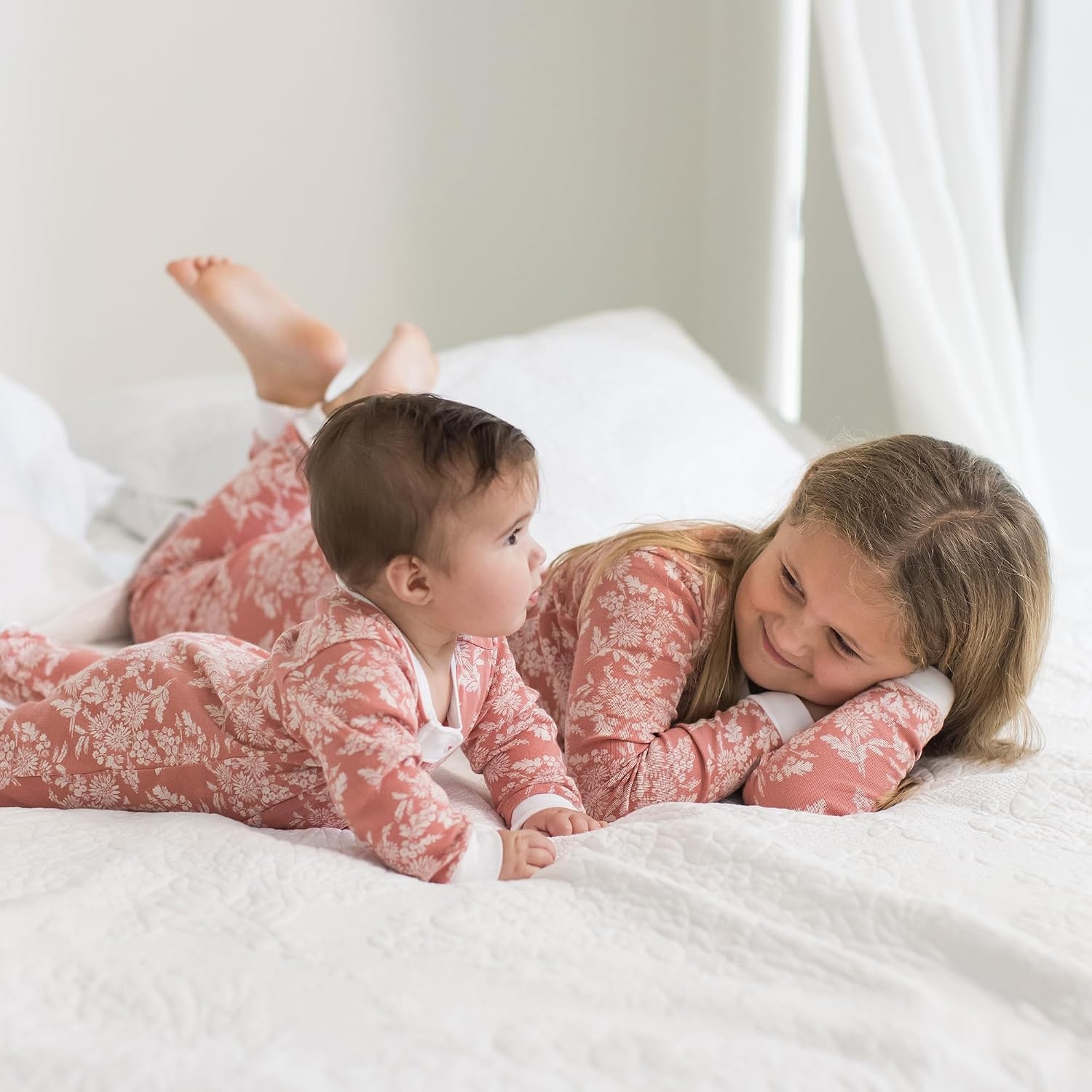 image:imageBurts Bees Baby Girls Organic Cotton Pajamas Toddler PJ Set 2PCVibrant Garden