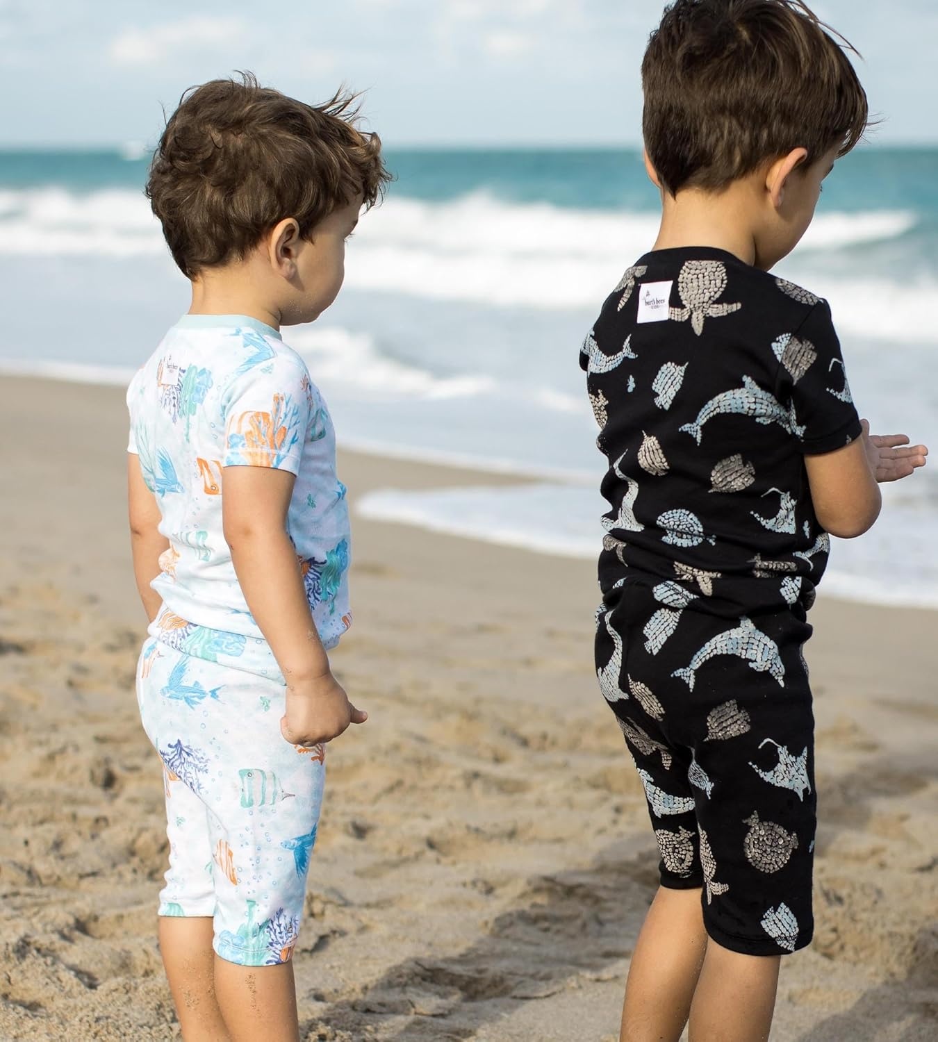 image:imageBurts Bees Baby Unisex Organic Cotton Short Sleeve amp Shorts PJ Set 2PC Snug fitting yet comfy warm weather pajamas sets are made in our classic rib fabricUnder the Sea