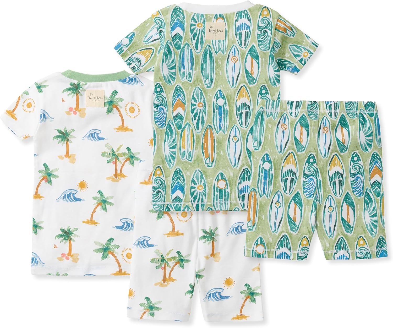 image:imageBurts Bees Baby Unisex Organic Cotton Short Sleeve amp Shorts PJ Set 2PC Snug fitting yet comfy warm weather pajamas sets are made in our classic rib fabricBeachy Palms Surf Shop