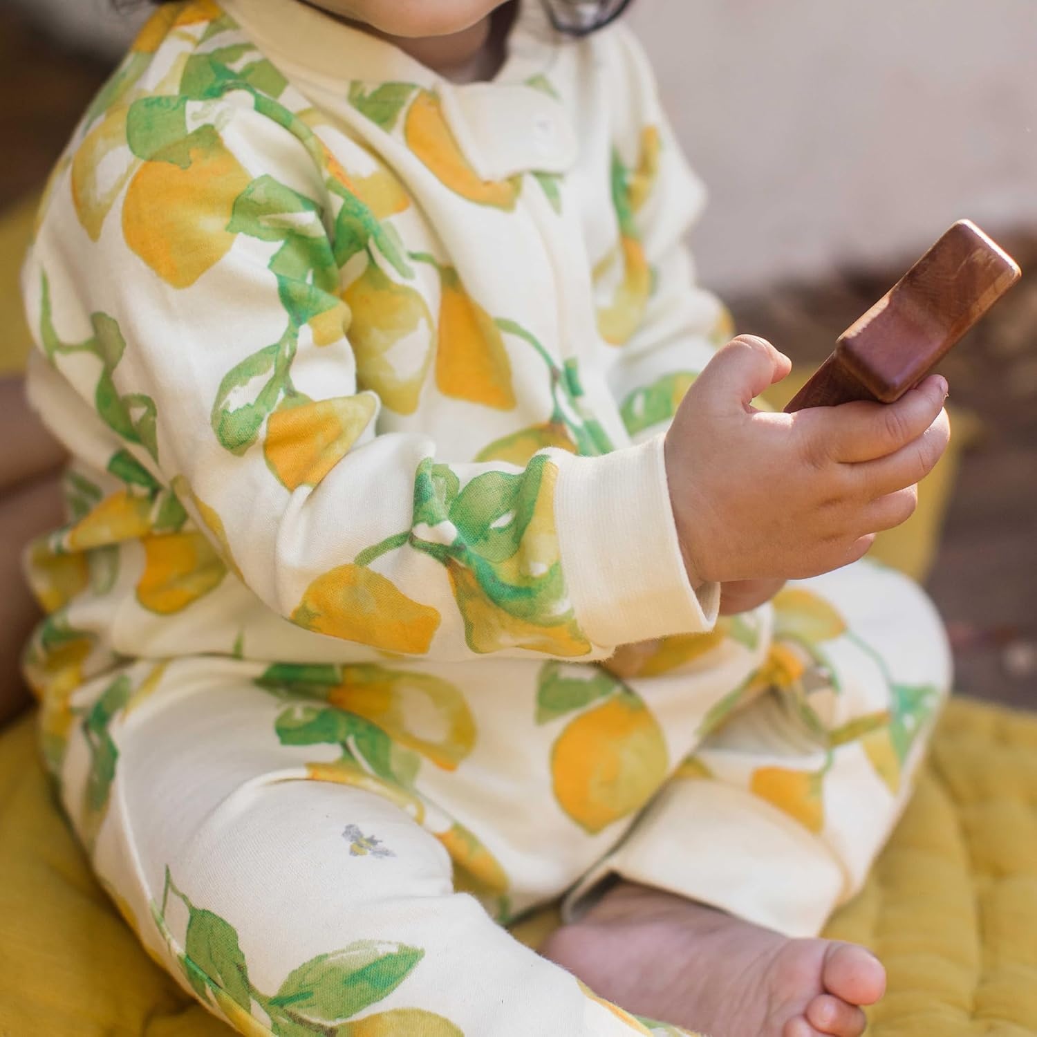 image:imageBurts Bees Baby Unisex Sleep and Play Pajama Footless OnePiece Zipper PJHibiscus Lemon Tree