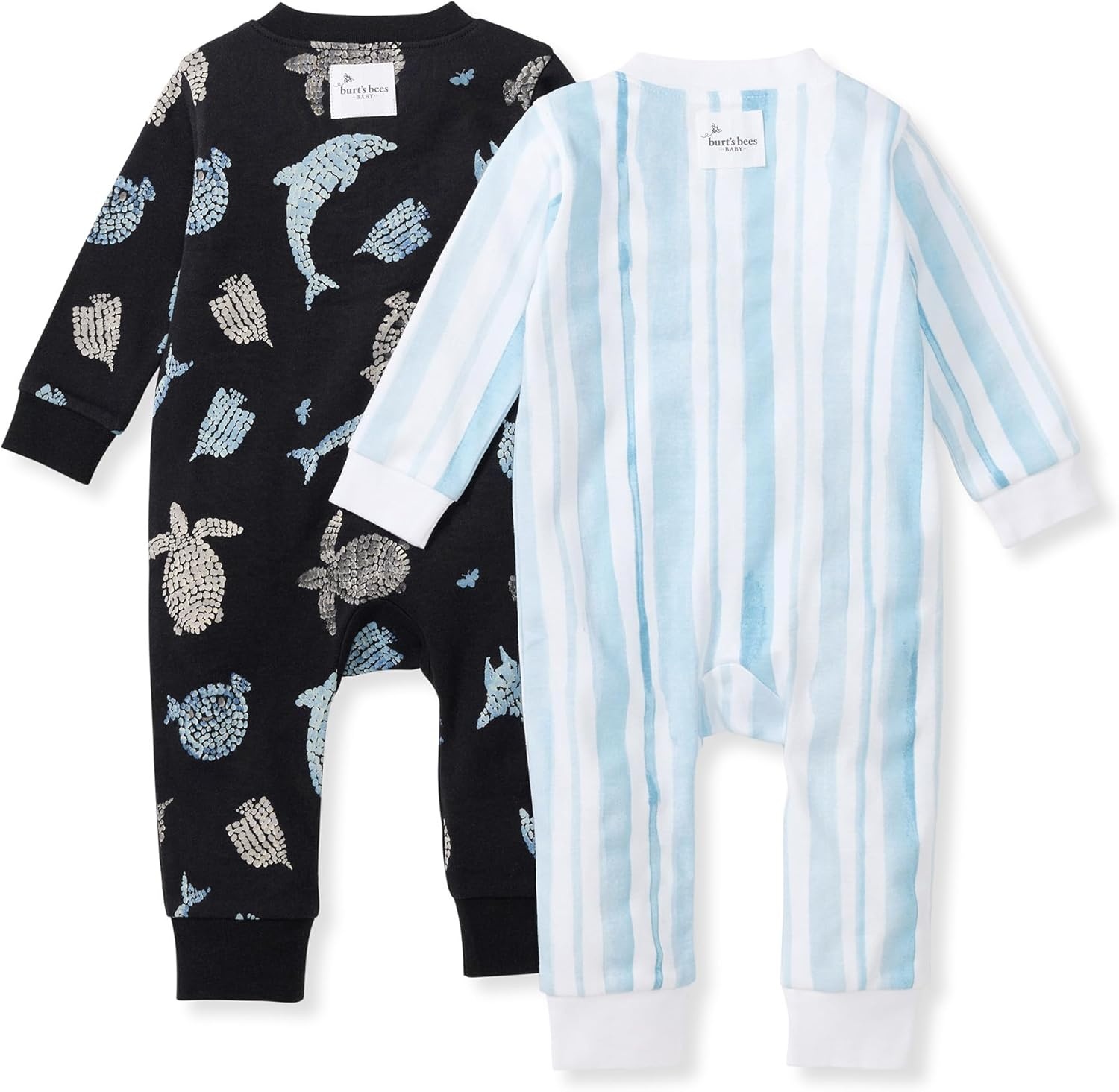 image:imageBurts Bees Baby Unisex Sleep and Play Pajama Footless OnePiece Zipper PJMosaic Sea Animals