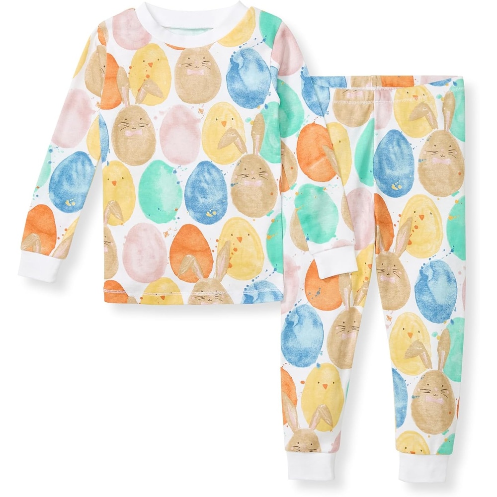 image:imageBurts Bees Baby Girls Organic Cotton Pajamas Toddler PJ Set 2PCEaster Friends