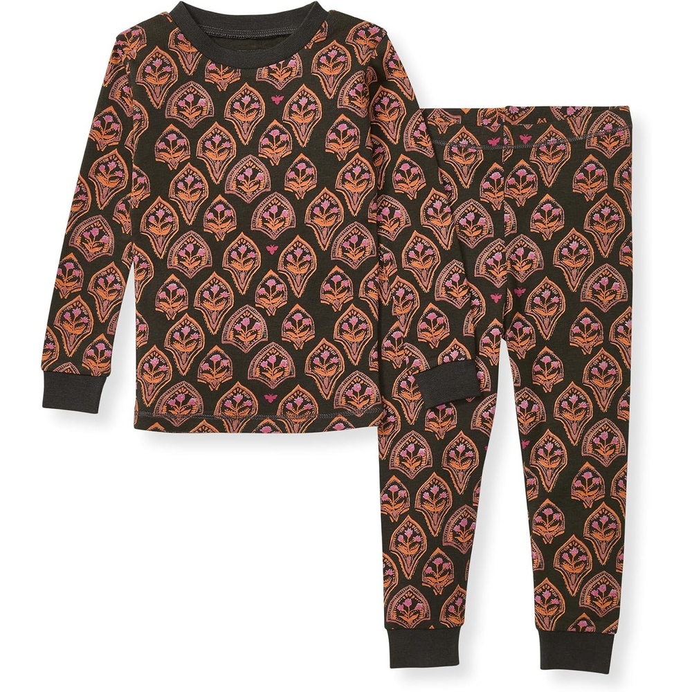 image:imageBurts Bees Baby Girls Organic Cotton Pajamas Toddler PJ Set 2PCFloral Arches